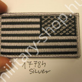 2662,U.S.ZÁSZLÓ , SILVER ,(EZÜST) ,TÉPŐZÁRAS ,JOBB KEZES ÚJ,RO17784