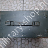 ÚJ4062,-U.S. LŐSZERES LÁDA HASZNÁLT , SZÉP ÁLLAPOT , ZÖLD , FÉM, 0.50 CAL ( 12,7-ES MÉRETŰ )