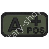 ÚJ4307, A POS VÉRCSOPORT JELZÉS PVC ,   ZÖLD - FEKETE , ÚJ