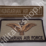 honvédségi légierős névtábla magyar légierő mellkasfelvarró repülős felvarrók katonai ruházat felszerelés katonai bolt üzlet army shop military shop army store budapest magyar honvédség  katonai rangjelzés rendfokozati jelzés hungary mellkasfelirat sivata
