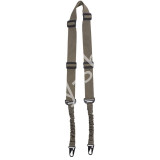 ÚJ5489,2-PONTOS FEGYVERSZÍJ , GUMIS ,ZÖLD , MIL-TEC,ÚJ