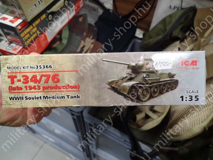 ICM®  35366 , T-34 /76  ( LATE 1943 PRODUCTION(r)us medium tank m3 lee mid miniart rumpeter tamiya takom revell italeri friulmodellizmo rye field  border bandai academy eduard modell makett shop bolt üzlet  in budapest