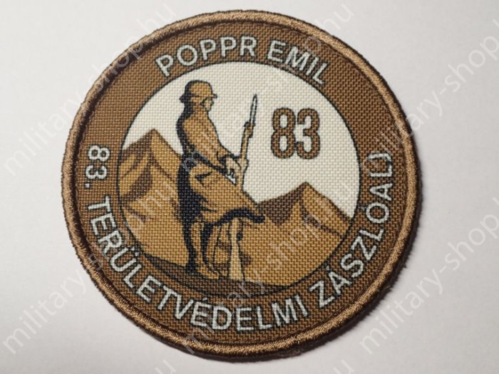 vitéz poppr emil 83..területvédelmi zászlóalj ezred  magyr katonai  kar baret sapka felvarrók  katonai bolt üzlet army military shop store  surplus in budapest